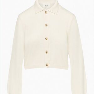 Aritzia Wilfred Nextdoor Button-Up Cardigan in Birch